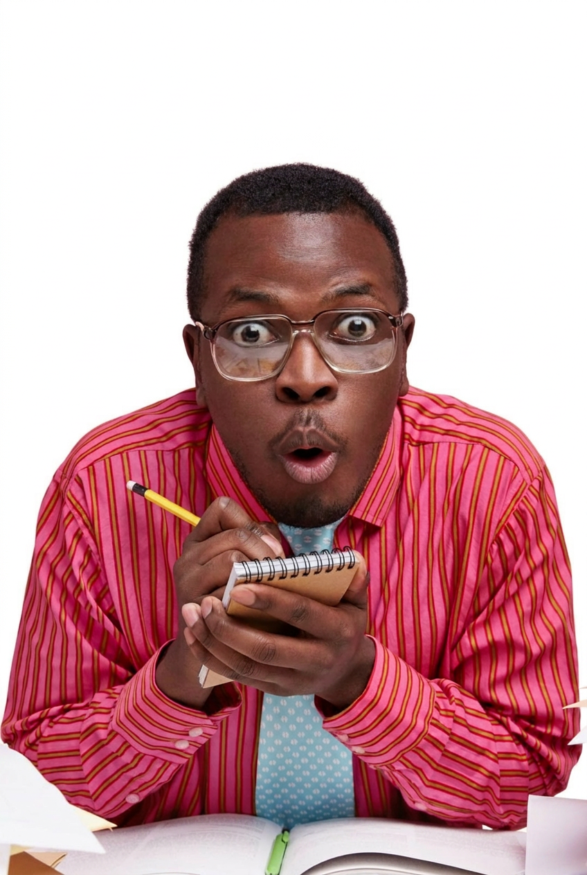 Nigerian seller taking notes, surprised by how easy it is to start selling online
